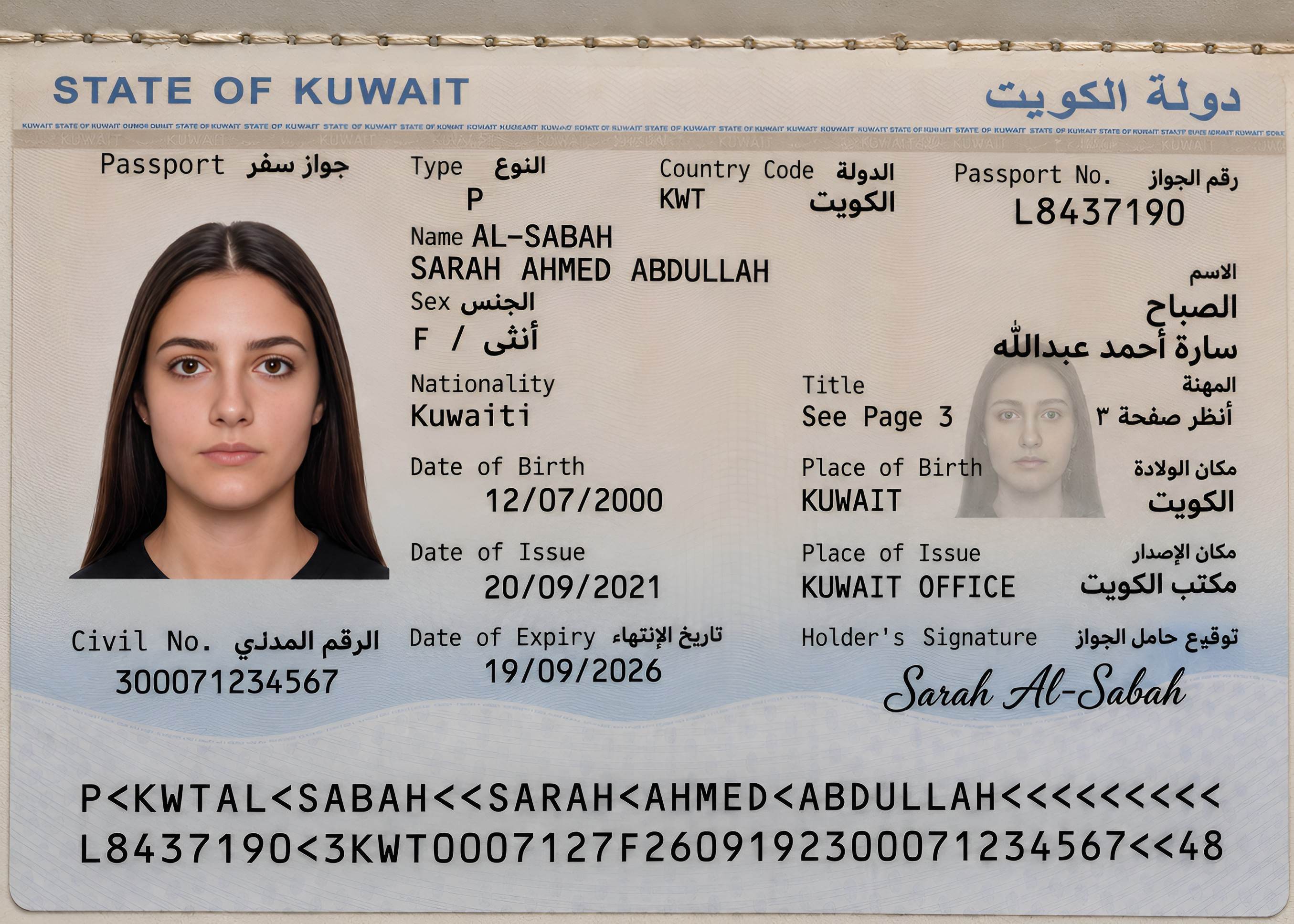 Passport Biodata Page Scan